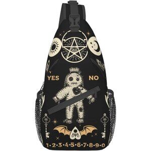 Women's Goth Sling Backpack Crossbody Shoulder Bag Travel Hiking Daypack Gift